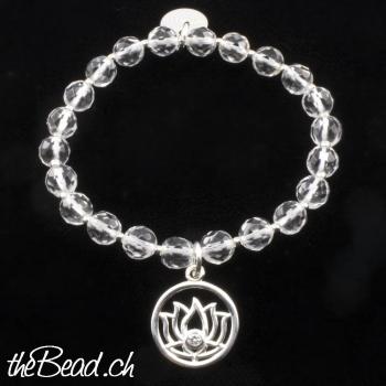 Bracelet 925 sterling silver with crystal