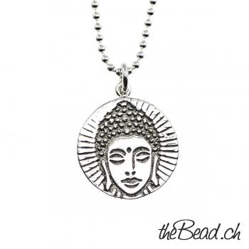 necklace made of 925 sterling silver with buddha pendant