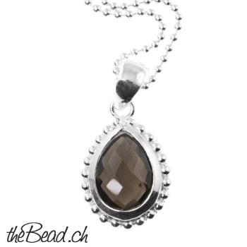 smoky quarz necklace