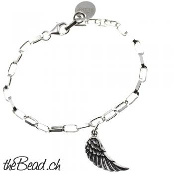 Silber Flügel rmschmuck vom schmuck Onlineshop aus der Schweiz theBead