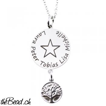 tree of life engraved pendant