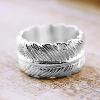 Silber FEDER Fingerring