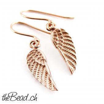 925 sterling silver rosegold plated earrings