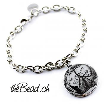 fotogravur und bildgravur Armband von theBead aus Edelstahl