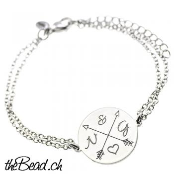 LOVE ARROW Armkettchen mit Gravur