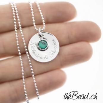 Geburtskette schöne Erinnerung und weihnachtsgeschenk für Sie für Frauen aus der Schweiz theBead
