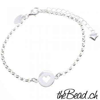 silber armbänder trendschmuck  massive one size mit verlängerungskettchen und silberschmuck ringen von thebead