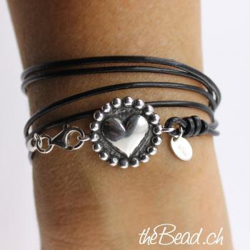 wickelarmband und gravurarmband mit herz von thebead