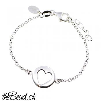 925 sterling silver heart bracelet