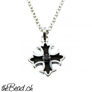 strong Sterling Silber Necklace 925 Sterling Silver with cross pendant