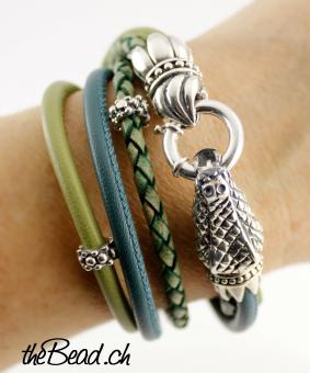 Wrap leather krokodile bracelet theBead