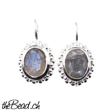 labradorite sterling silver earrings