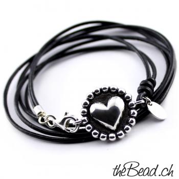 nice leather wrap bracelet by the bead