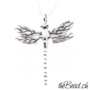 dragonfly  silver pendant made of 925 silber