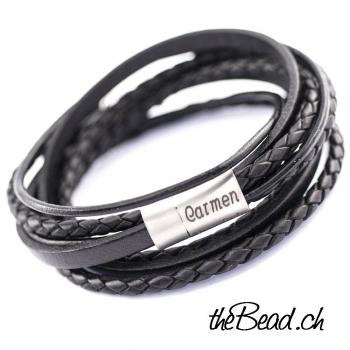 Rassiges Herren Lederarmband von theBead