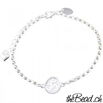 silver bracelet OM made of 925 sterling silver one size