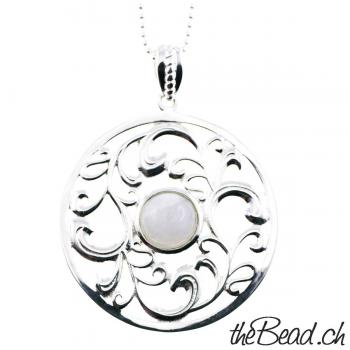 925 Sterling silver moonstone necklace