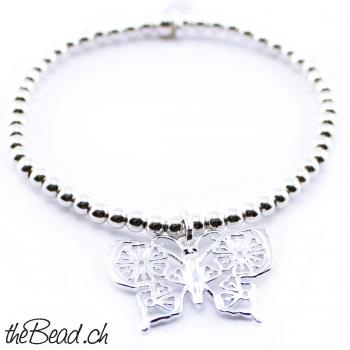 Silber Bracelet BUTTERFLY made of 925 Sterling Silver