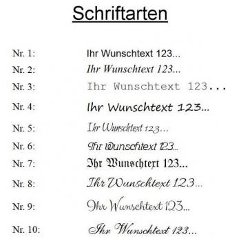 schriftarten auswahl thebead schmuck onlineshop schweiz