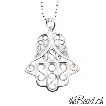 silver collier FATIMA HAND pendant