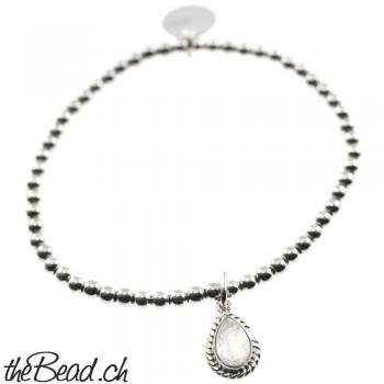 thebead silver bracelet with anchor made of 925 sterling silver