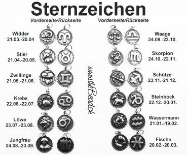 sternzeichen schriftarten für gravuranhänger