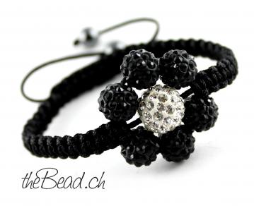 Blüten Armband mit glitzerperlen perlen onlineshop theBead