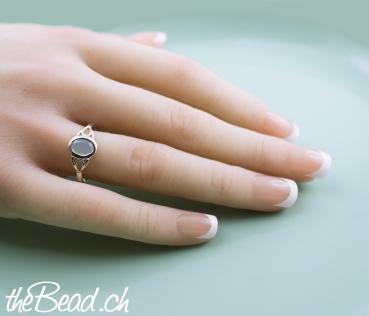 Aqua Achat  finger ring