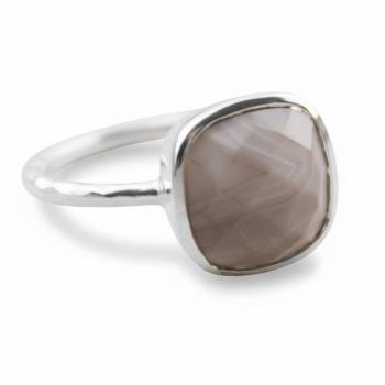 Silber RING mit BOTSWANA ACHAT