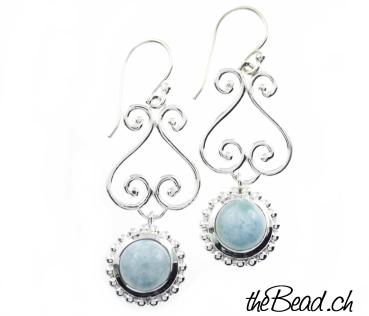 larimar earrings 925 sterling silver