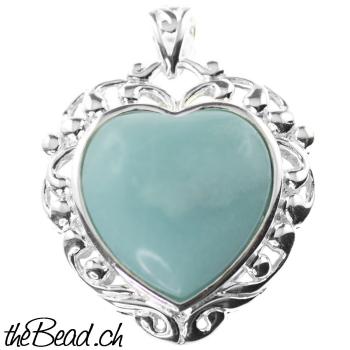 Big amazonite pendant thebead