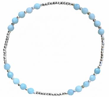 zartes Silberarmband mit AMAZONIT Edelsteinen