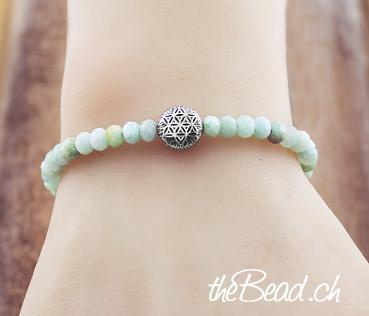 amazonite  silver bracelet