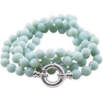 Halskette AMAZONIT Kugelkette, zwei Längen zur Wahl