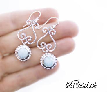 larimar earrings 925 silber