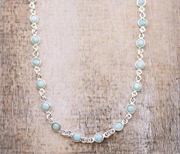 silver necklace * amazonite *