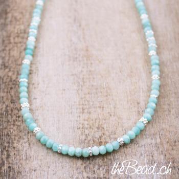 amazonite  silver necklace