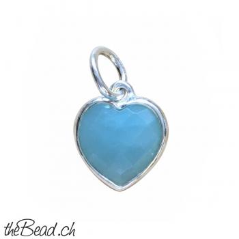 kleiner HERZ Amazonit Anhänger