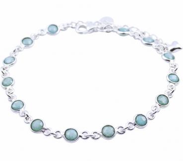 Silberarmband mit AMAZONIT Steinen