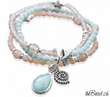 Armband ESTELLA MiX mit AMAZONIT & MONDSTEIN & ACHAT
