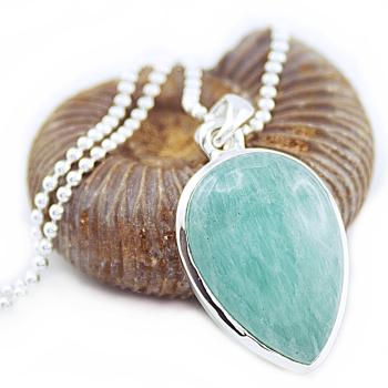 Amazonite necklace made of 925 sterling silver