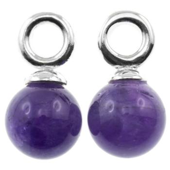 wandelbare amethyst Ohrhänger und Klappcreolen sowie creolen zum aufklappen von thebead