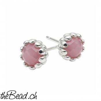 kleine rosa ANDENOPAL Silber Ohrstecker