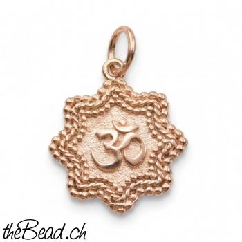 Silber Anhänger OM rosevergoldet