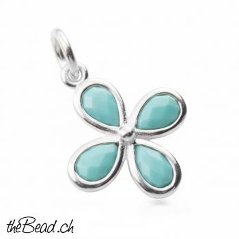 Preview: silberanhänger mit türkisen steinen