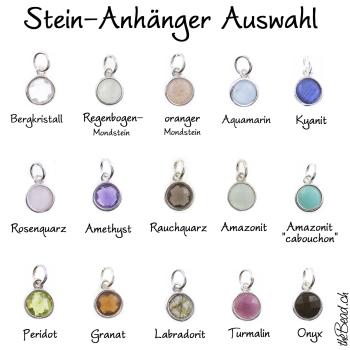 stein auswahl für charm karabiner anhaenger