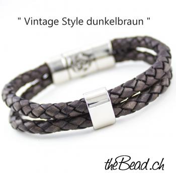 Preview: magnetschmuck Herren Lederarmband von theBead