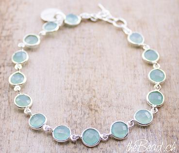 armband aus aqua achat und silber