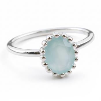feiner Fingerring mit AQUA ACHAT