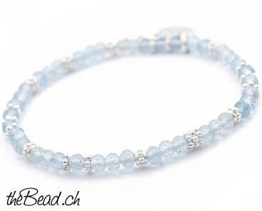 Preview: AQUAMARIN Armband mit Silberperlen Preview: AQUAMARIN Armband mit Silberperlen